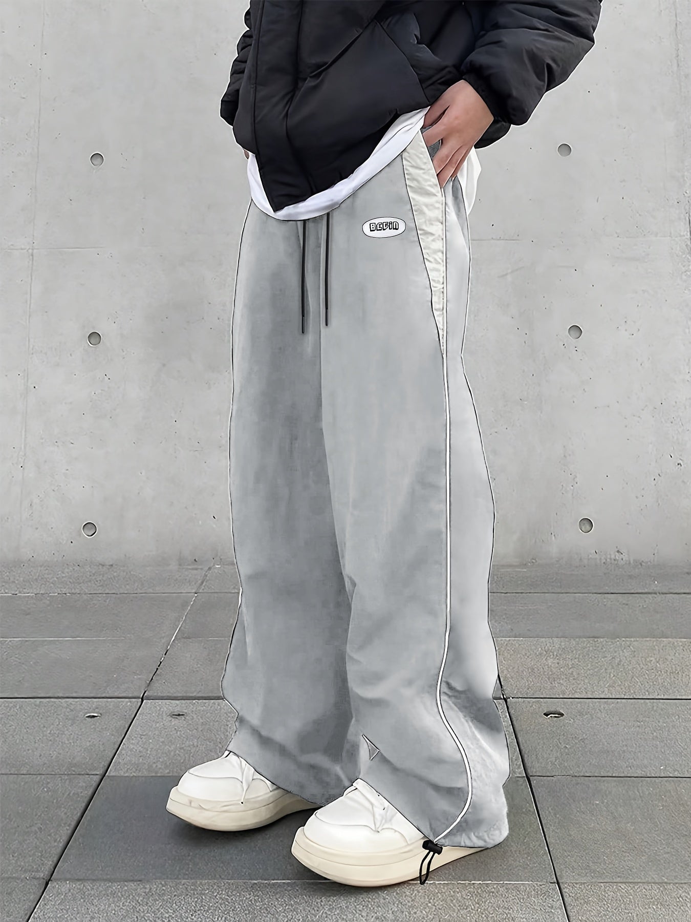 Men's Casual Loose Fit Drawstring Sweatpants, Lightweight Comfy Pants For Sport And Casual Wear