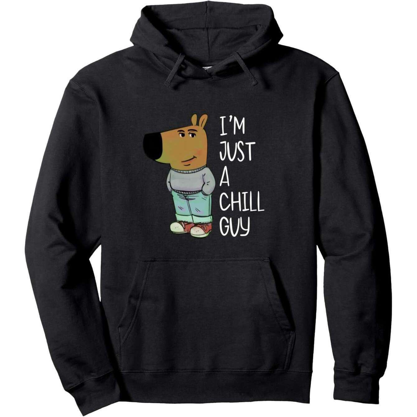 I Am Just a Relaxed Boy'S Meme Pullover Hoodie, Cotton Pullover Hoodie, Street Style Hoodie, Round Neck Hoodie, Super Soft, Breathable, All Season Casual Pullover Hoodie, Suitable for Daily Wear And Leisure Activities