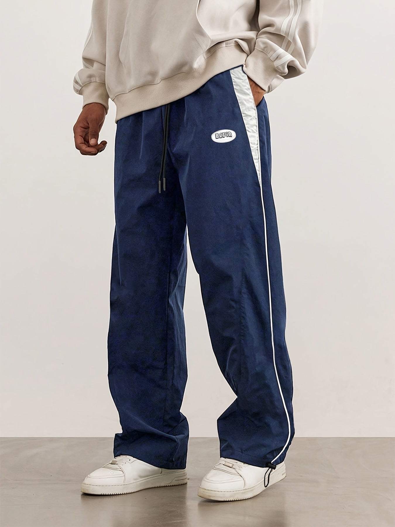 Men's Casual Loose Fit Drawstring Sweatpants, Lightweight Comfy Pants For Sport And Casual Wear