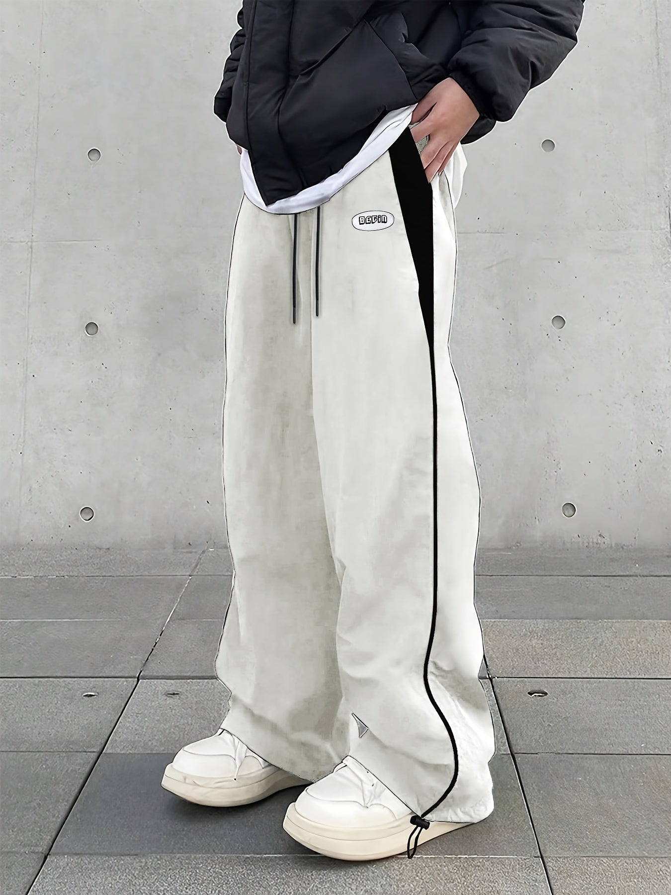 Men's Casual Loose Fit Drawstring Sweatpants, Lightweight Comfy Pants For Sport And Casual Wear