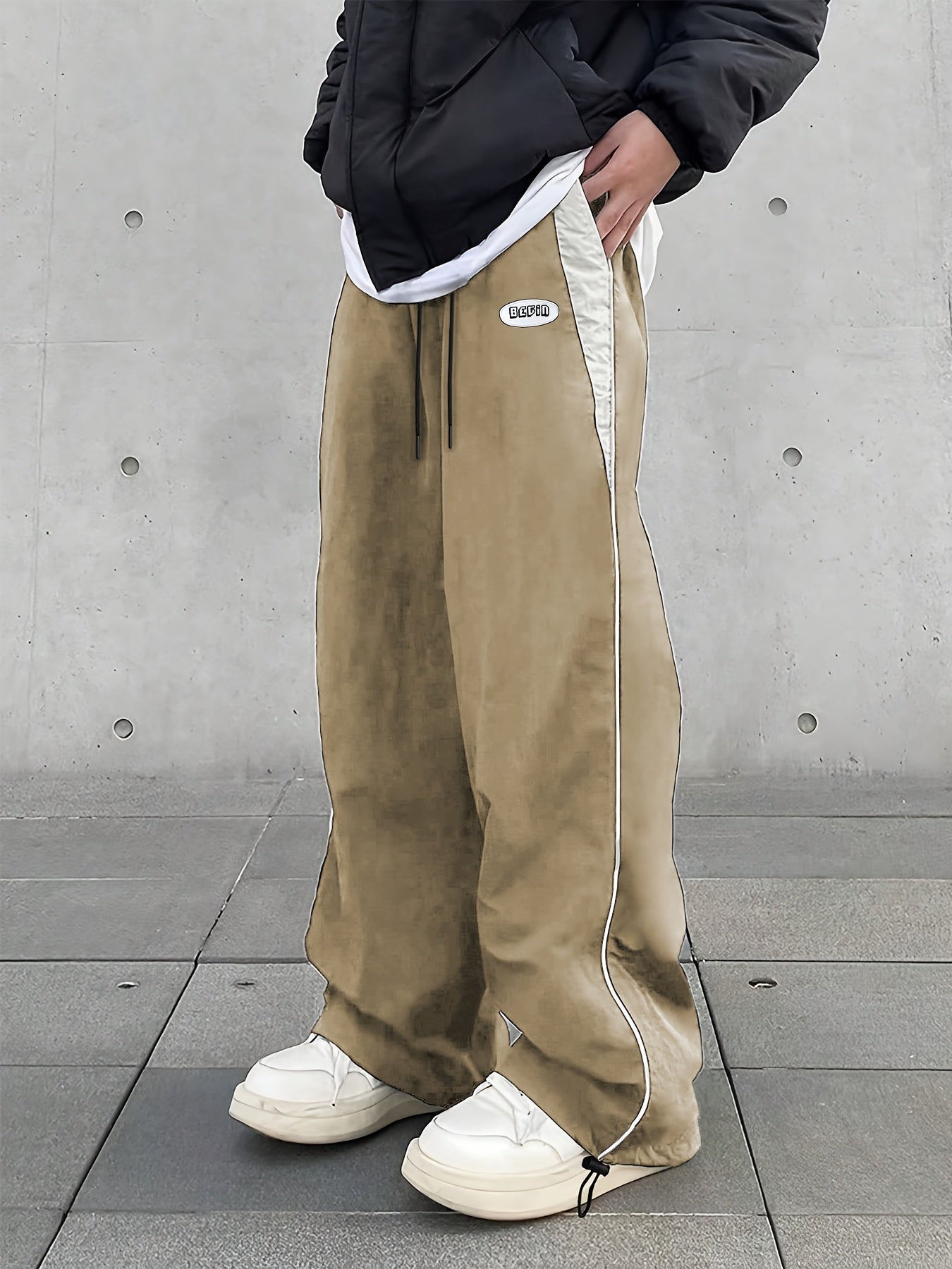 Men's Casual Loose Fit Drawstring Sweatpants, Lightweight Comfy Pants For Sport And Casual Wear