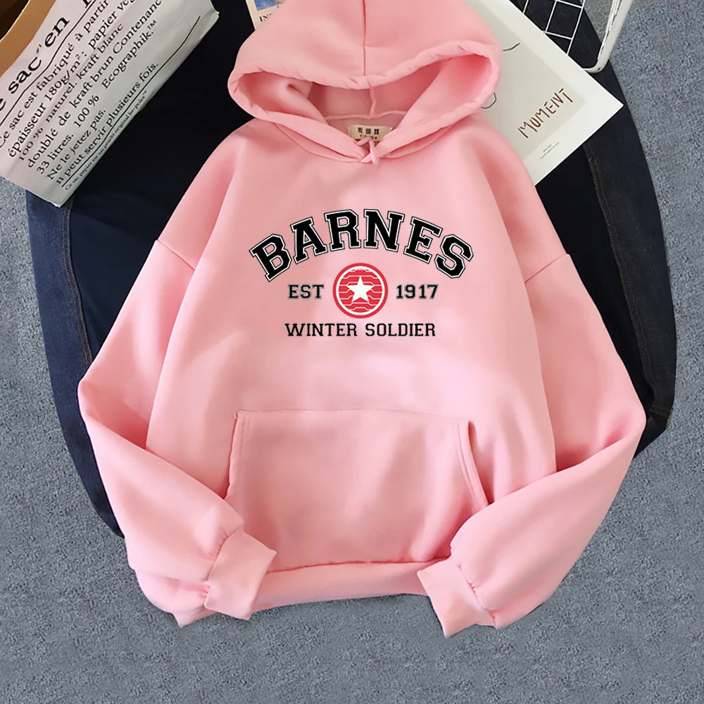 Harajuku Barnes 1917 Letter Print Hoodies Women Sweatshirt Cool  Tv Show Men Crewneck Sweatshirt Sudaderas Hoody Casual Pullover