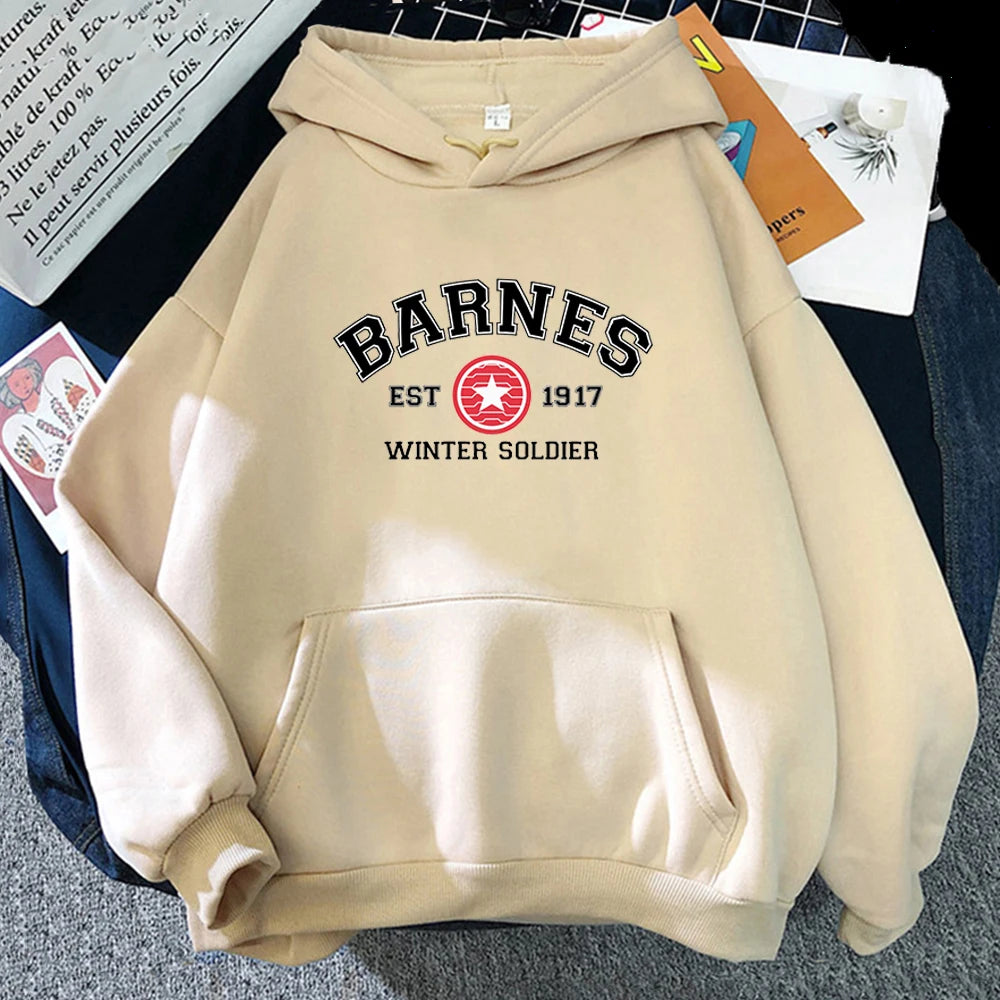 Harajuku Barnes 1917 Letter Print Hoodies Women Sweatshirt Cool  Tv Show Men Crewneck Sweatshirt Sudaderas Hoody Casual Pullover