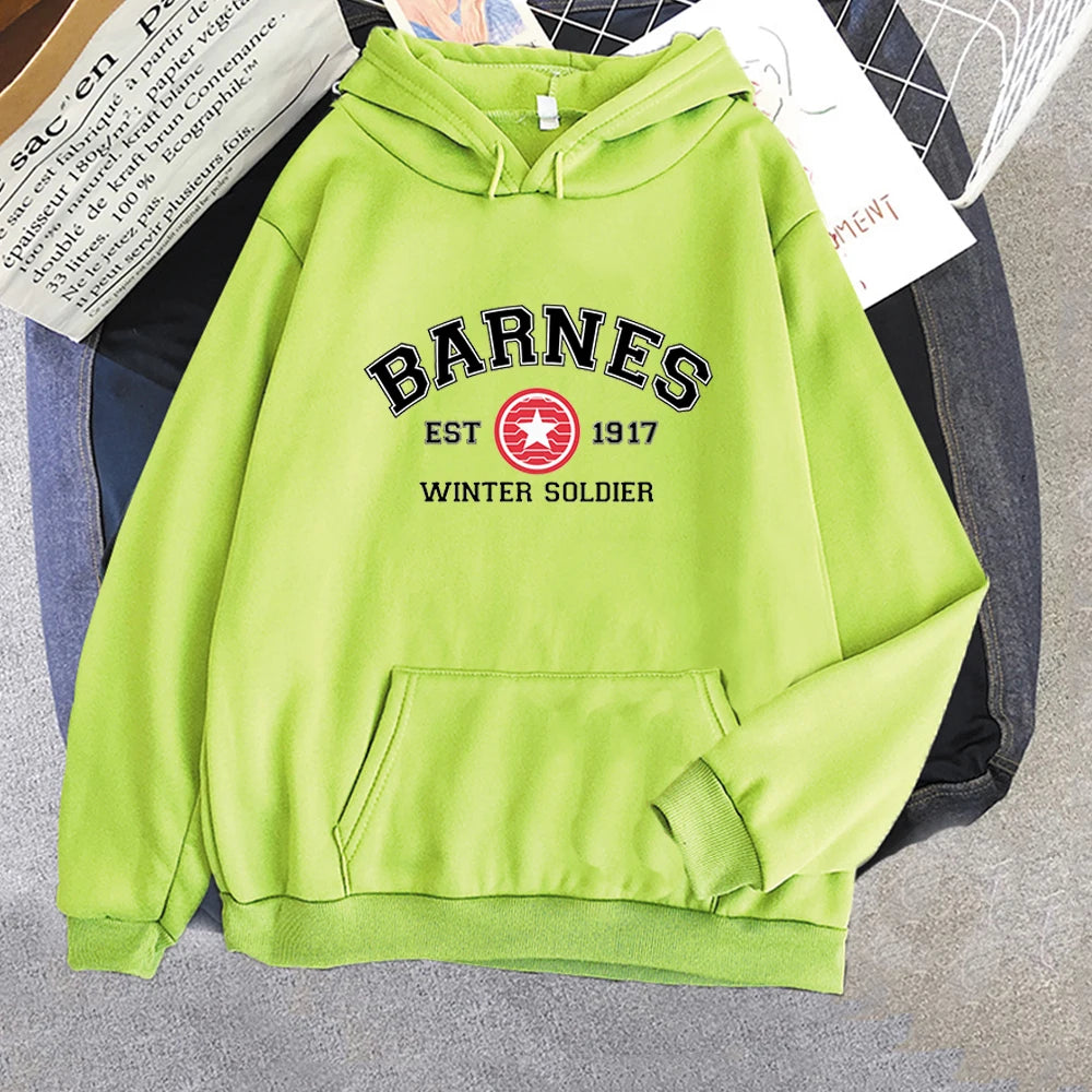 Harajuku Barnes 1917 Letter Print Hoodies Women Sweatshirt Cool  Tv Show Men Crewneck Sweatshirt Sudaderas Hoody Casual Pullover