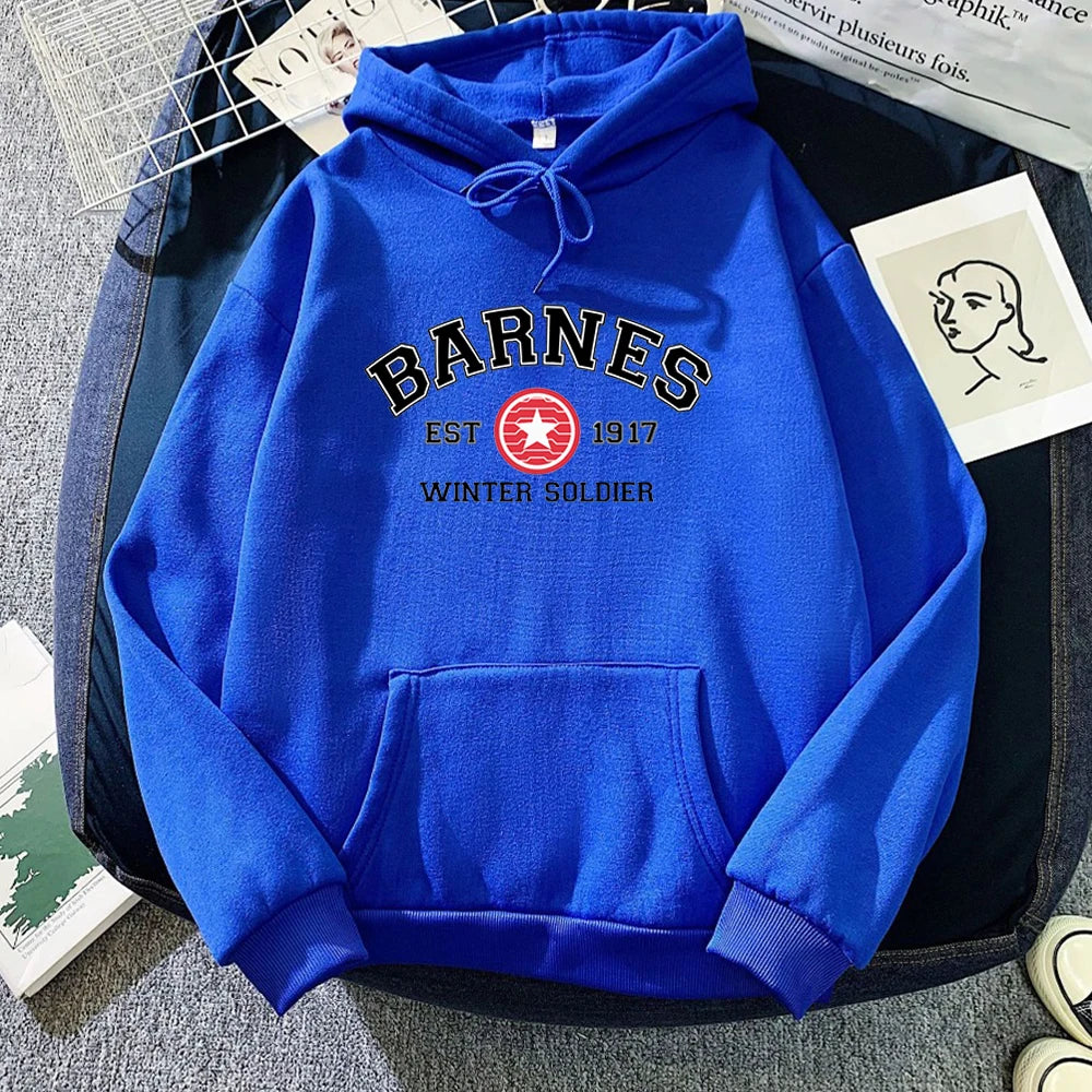 Harajuku Barnes 1917 Letter Print Hoodies Women Sweatshirt Cool  Tv Show Men Crewneck Sweatshirt Sudaderas Hoody Casual Pullover