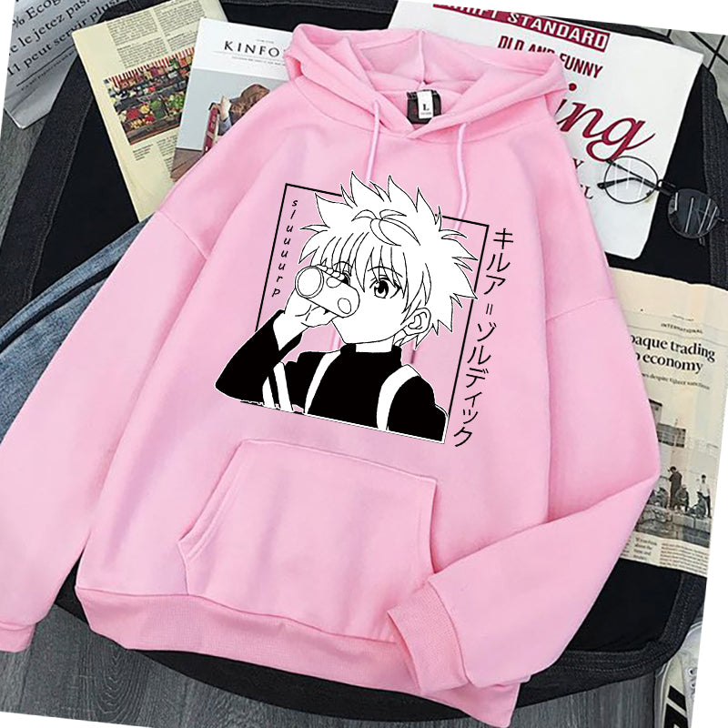 Japanese Anime Hoodies Hunter X Hunter Men Women Pullovers Hoodies Sweatshirts Killua Zoldyck Hisoka 90s Hoody Tops Mens Hoodies