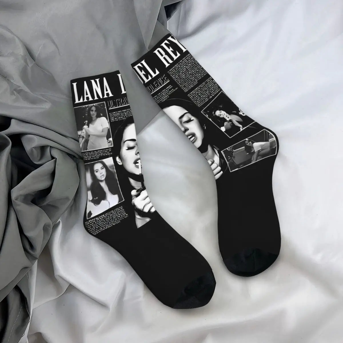 Lana Del Rey Ldr Theme Design Socks Product for Party Wear Breathable Crew Socks