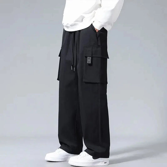 Straight Black Cargo Pants for Men Trousers Man Autumn Grey Big Size Casual Vintage Techwear Cheapest Y2k Baggy Harajuku Cheap