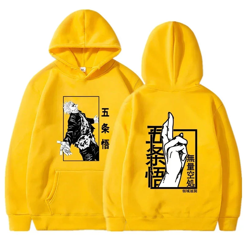 Jujutsu Male and Female Kaisen Hoodieprinted Gojo Satoru Graphic Hoodieunisex Fashion Hoodie Sleeve Springautumn Spring New