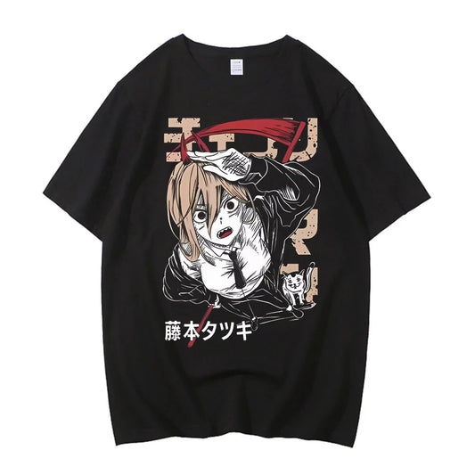 Chainsaw Man T-shirt Cotton High Quality teen Colorful aesthetic t-shirt Digital korean clothes Gothic 2000s aesthetic anime