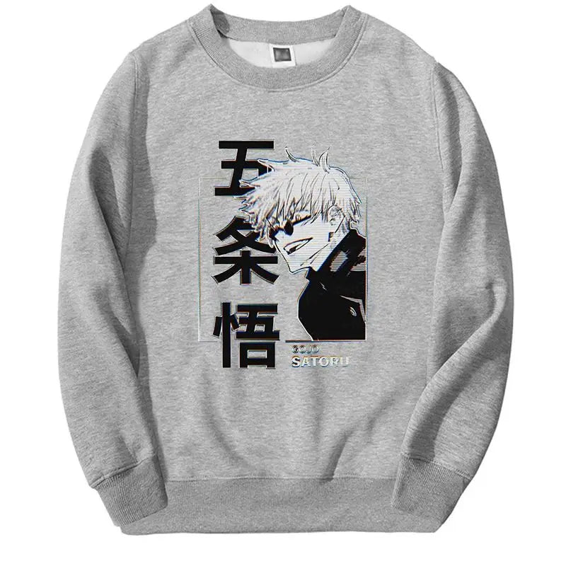 Jujutsu Kaisen Gojo Satoru Hoodie Fashion Designer Sweatshirts Japan Anime Pullover Long Sleeve Harajuku Pink Bigsize Streetwear