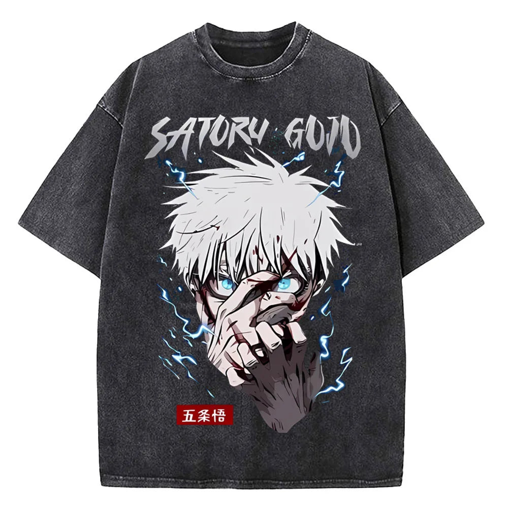 Jujutsu Kaisen Gojo Satoru T-shirt Cotton High Quality male streetwear korean clothes anime t shirt korean clothes harajuku Punk