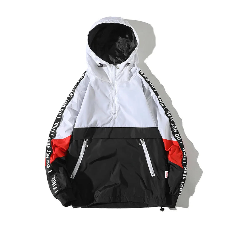 2022 Hip Hop Spring Reflective Jackets Men Windbreaker Patchwork Loose Casual Jacket Male Coats Zipper Tracksuit Streetwear 4XL