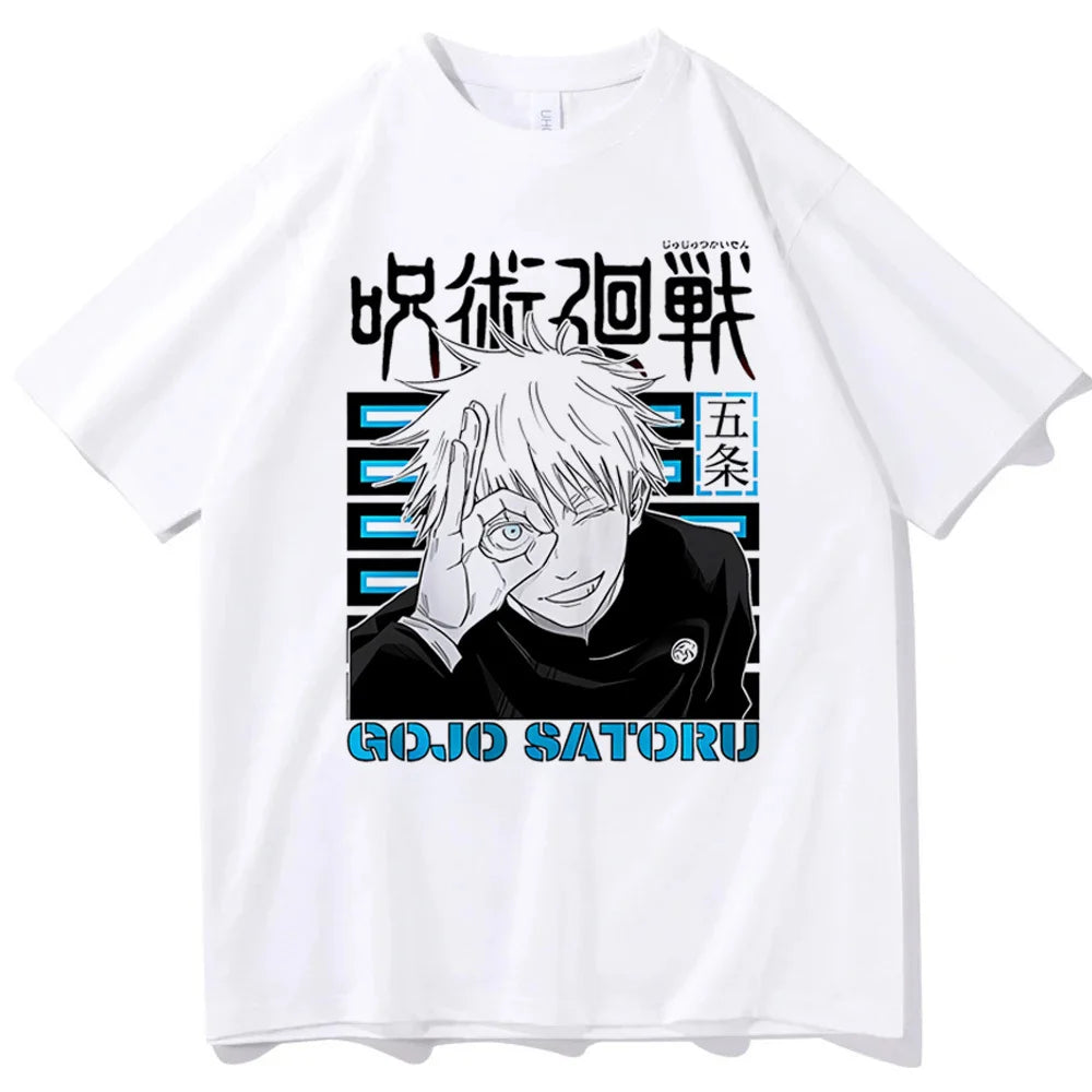 Gojo Satoru top tees female Classic Grunge Psychedelic Retro Pop Culture Breathable Digital women korean clothes Retro Colorful