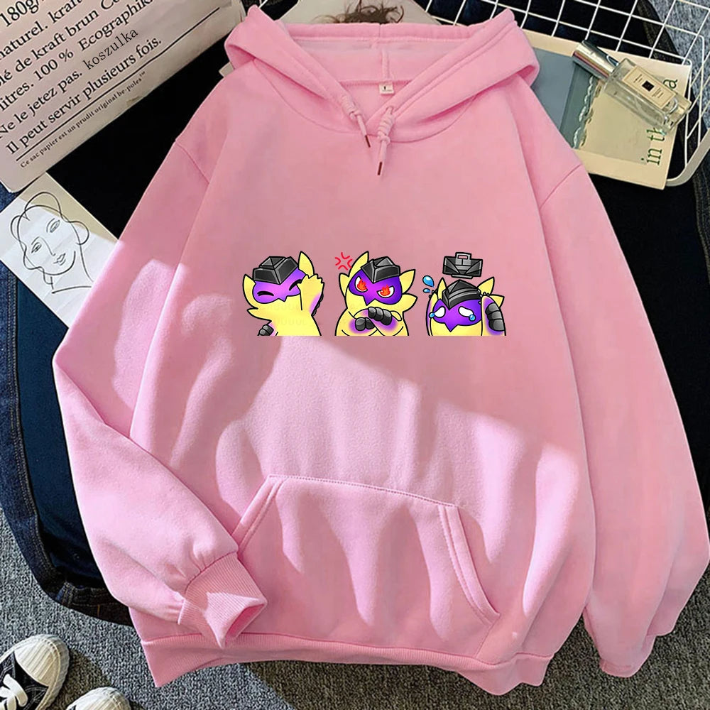 Anime Valorant Wingman Gekko Pet Hoodie Women Harajuku Kawaii Funny Hoodies Unisex Cool Men Graphic Pullover Sweatshirt Vintage