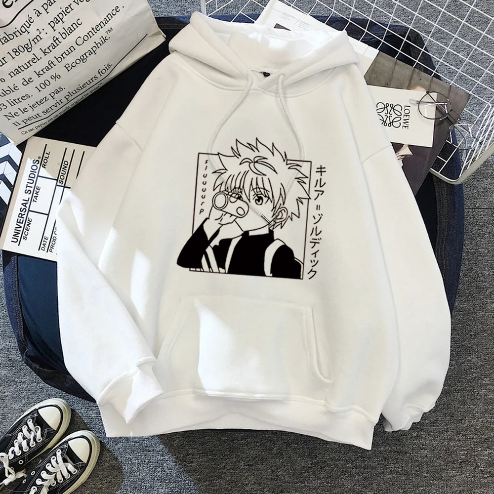 Hunter X Hunter  Anime Hoodie for Men Women Kurapika Manga Sweatshirts Fleece Autumn Winter Gothic Harajuku Hooded Pullover