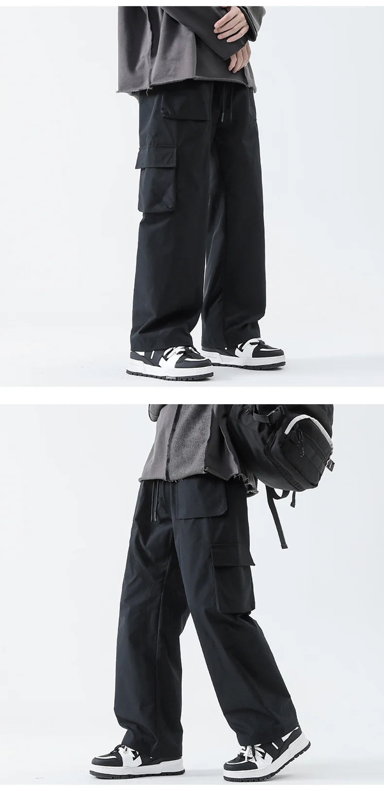 Streetwear Hip Hop Joggers Cargo Pants Men Multi-Pocket Elastic Waist Harem Trousers Male Harajuku Casual Woman Sweatpants