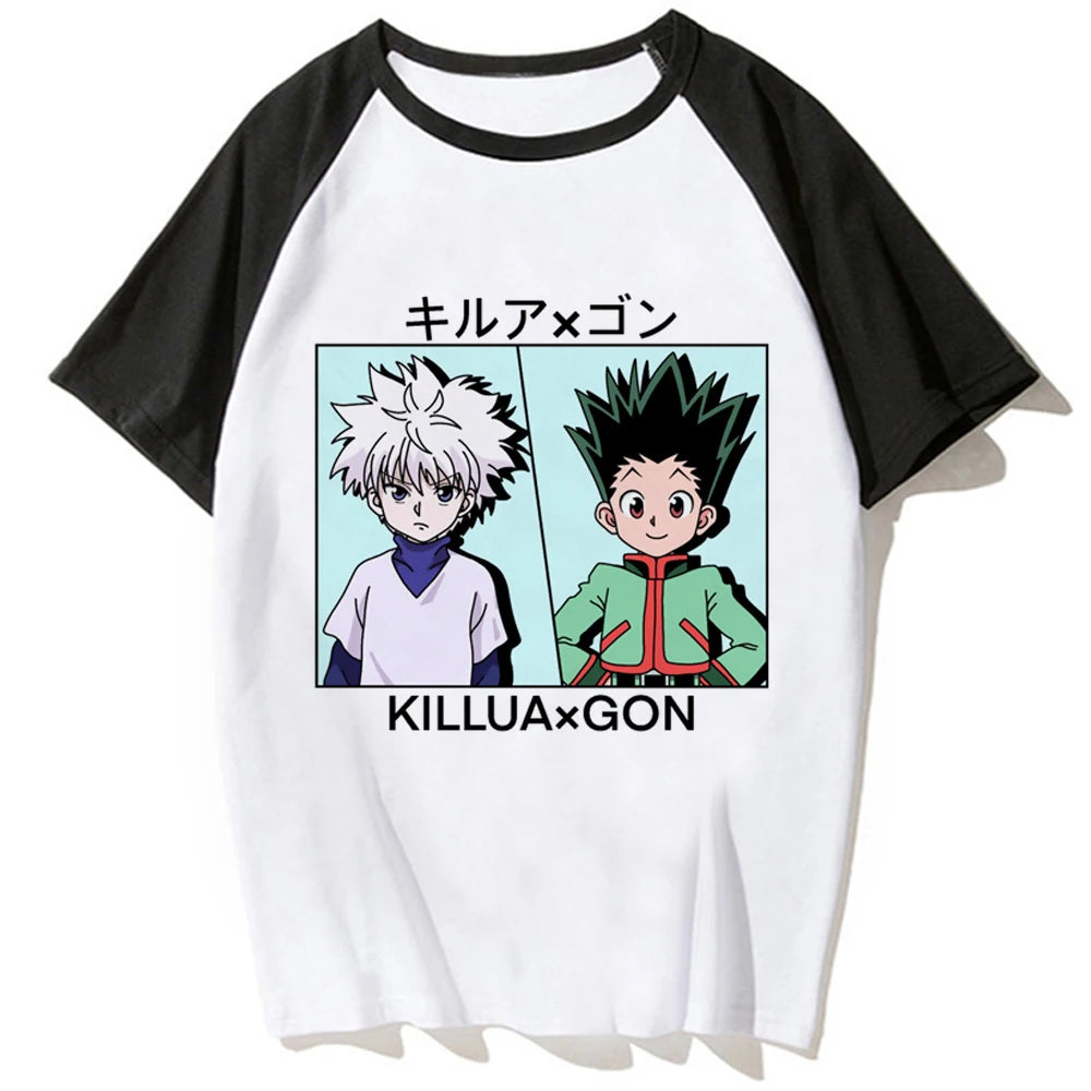 Killua Zoldyck t shirt women soft fabric Tee girl harajuku anime graphic clothes