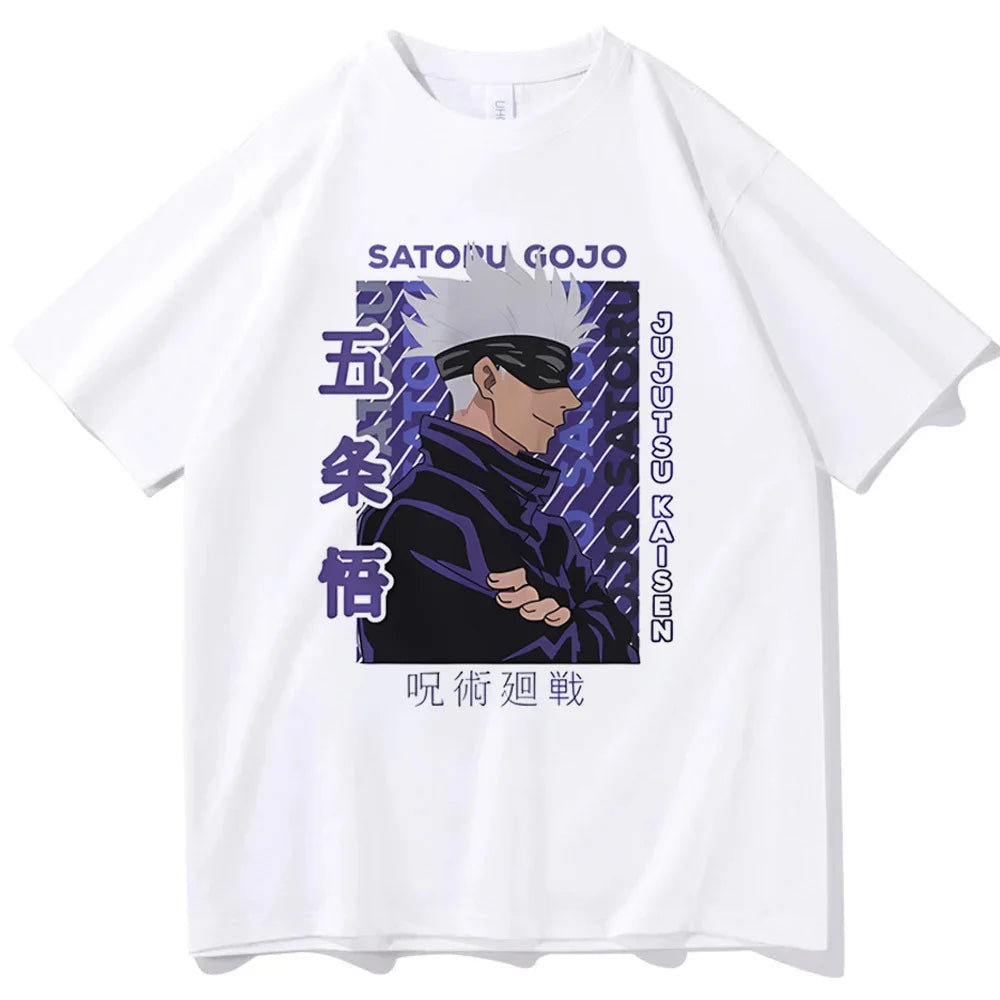 Gojo Satoru top tees female Classic Grunge Psychedelic Retro Pop Culture Breathable Digital women korean clothes Retro Colorful