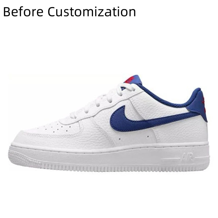 【Customize】Nike Air Force 1 Skateboarding Shoes Women's Low-top White/purple-CT3839-101