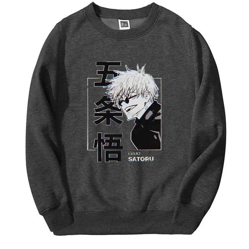 Jujutsu Kaisen Gojo Satoru Hoodie Fashion Designer Sweatshirts Japan Anime Pullover Long Sleeve Harajuku Pink Bigsize Streetwear