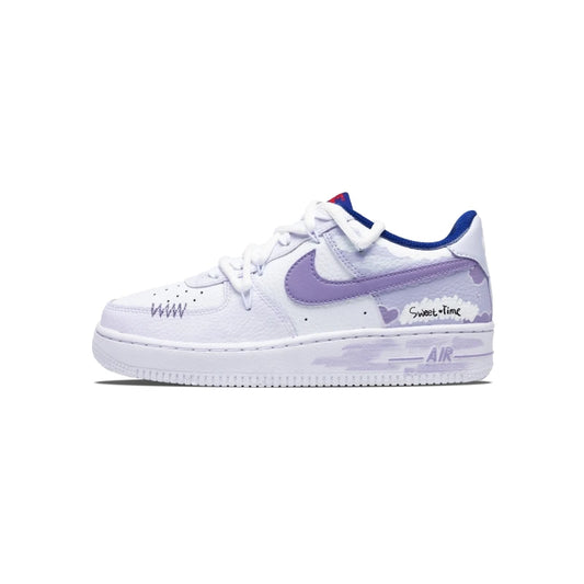 【Customize】Nike Air Force 1 Skateboarding Shoes Women's Low-top White/purple-CT3839-101