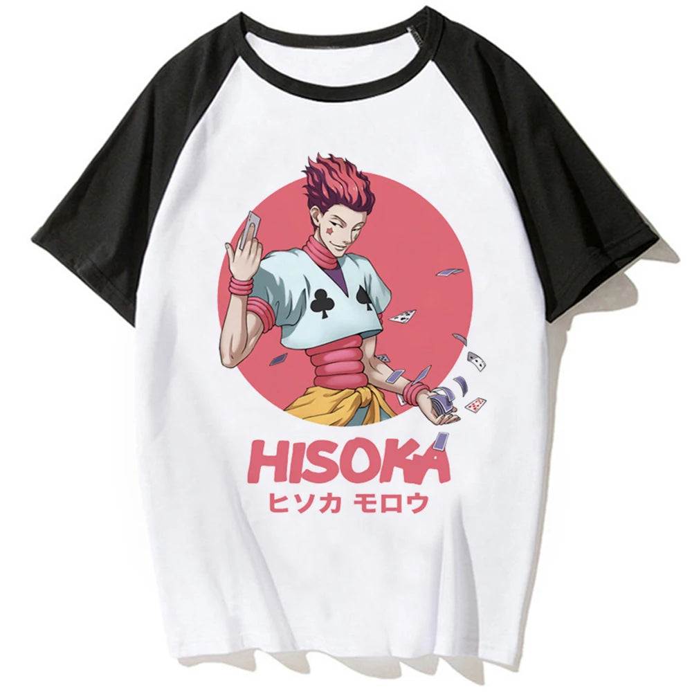 Killua Zoldyck t shirt women soft fabric Tee girl harajuku anime graphic clothes