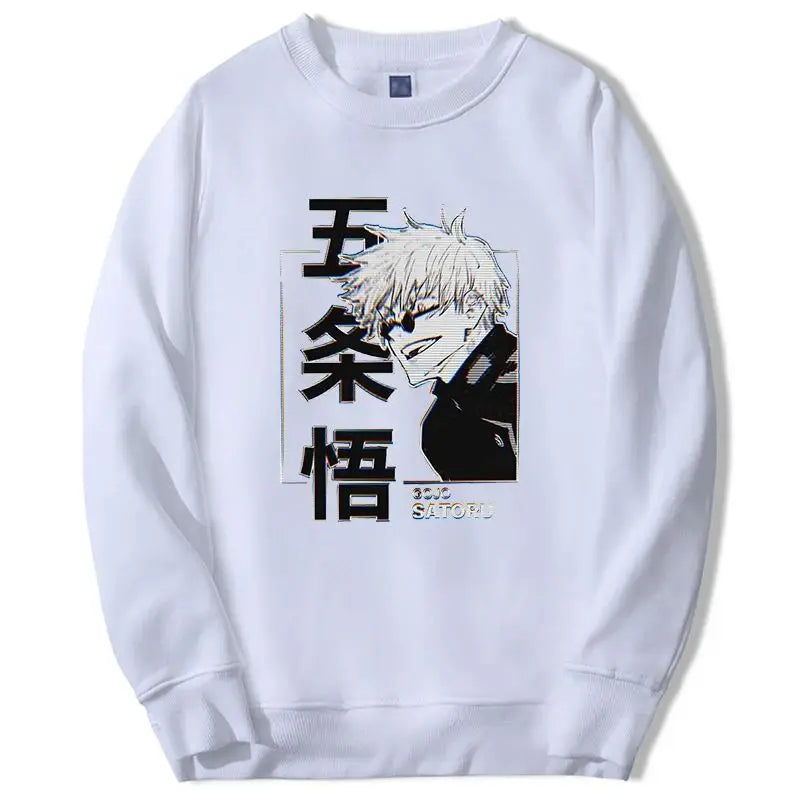 Jujutsu Kaisen Gojo Satoru Hoodie Fashion Designer Sweatshirts Japan Anime Pullover Long Sleeve Harajuku Pink Bigsize Streetwear