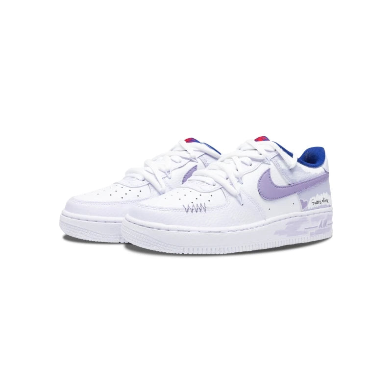 【Customize】Nike Air Force 1 Skateboarding Shoes Women's Low-top White/purple-CT3839-101