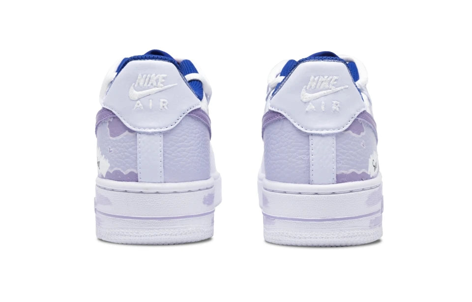 【Customize】Nike Air Force 1 Skateboarding Shoes Women's Low-top White/purple-CT3839-101