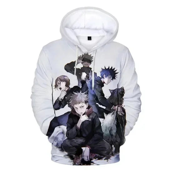 2024 Satoru Gojo 3D Print Men Hoodies Tops Autumn Long Sleeve Anime Hoodie Men Women Sweatshirt Oversized Streetwear Kids Hoodie