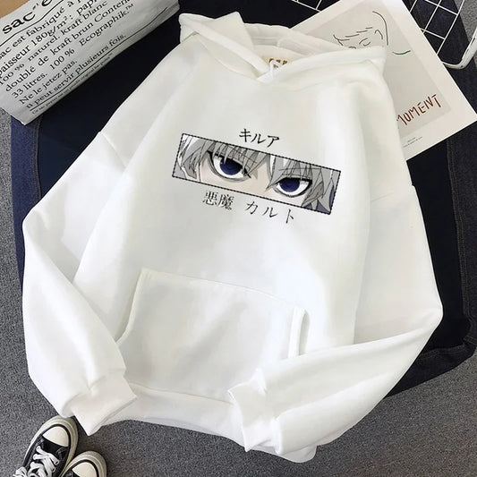 Cute Women Hoodies Hunter X Hunter Men Women Pullovers Homewear Sweatshirts Killua Zoldyck Hisoka Anime Hoody Streetwear Tops