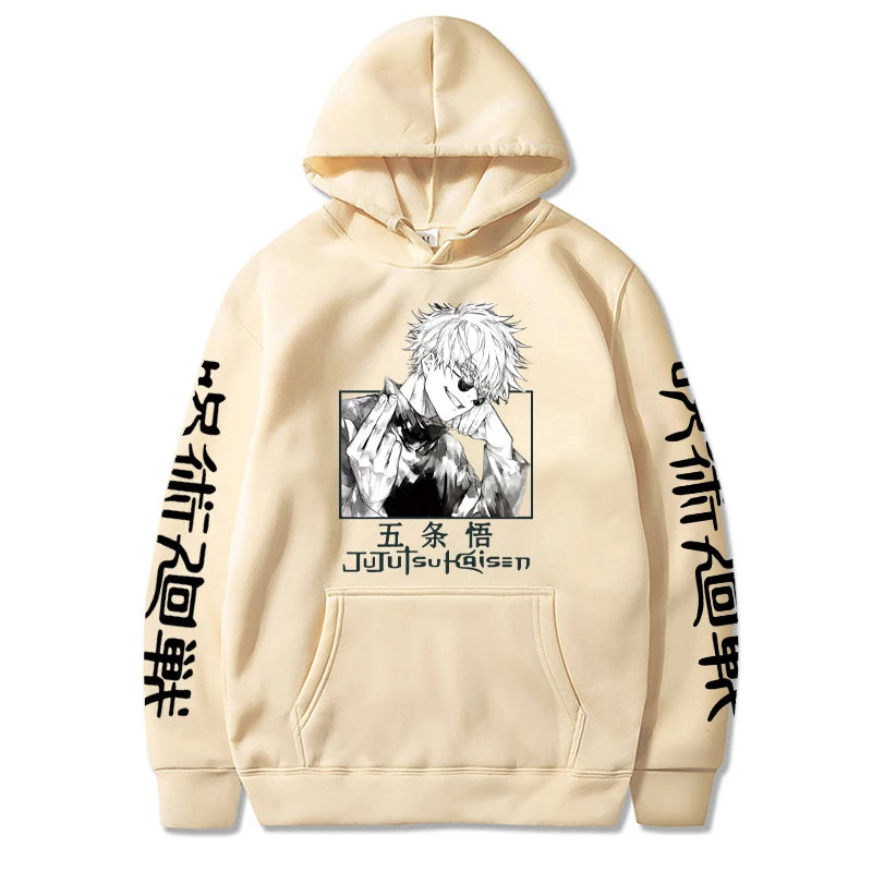 Jujutsu Kaisen Anime Hoodie for Men Women Gojou Satoru Print Hooded Pullovers Harajuku Manga Sweatshirts Fleece Autumn Winter