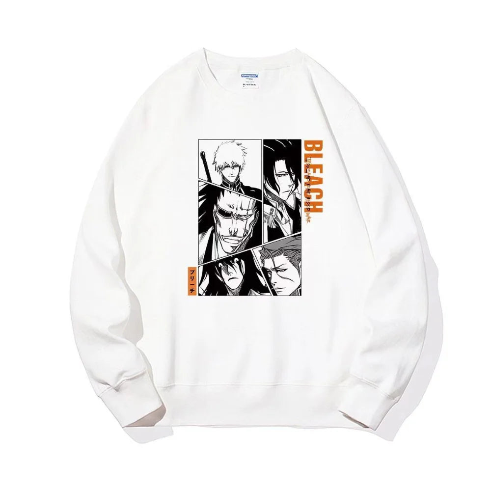 Bleach Anime Sweatshirts Manga Graphic Winter Oversized Men Pullover Tracksuit Women Long Sleeve Top Streetwear Couple Clothes