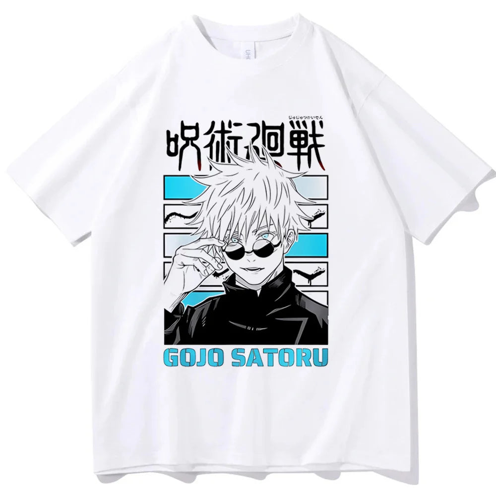 Gojo Satoru top tees female Classic Grunge Psychedelic Retro Pop Culture Breathable Digital women korean clothes Retro Colorful