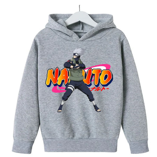 2024 New Japanese Anime Naruto Role-playing Costume Boy Hoodie Sweatshirt Hat Children's Top Harajuku Street Wear