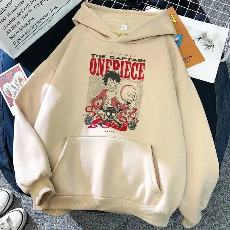 Manga One Piece Gear 5 Hoodie Roronoa Zoro Women Funny Cartoon Luffy Sweatshirts Ullzang Japanese Anime 90s Graphic Sweatshirt