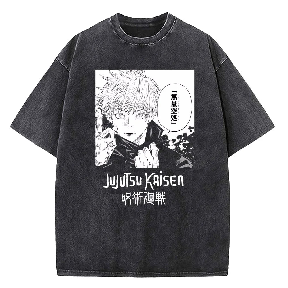 Jujutsu Kaisen Gojo Satoru T-shirt Cotton High Quality male streetwear korean clothes anime t shirt korean clothes harajuku Punk