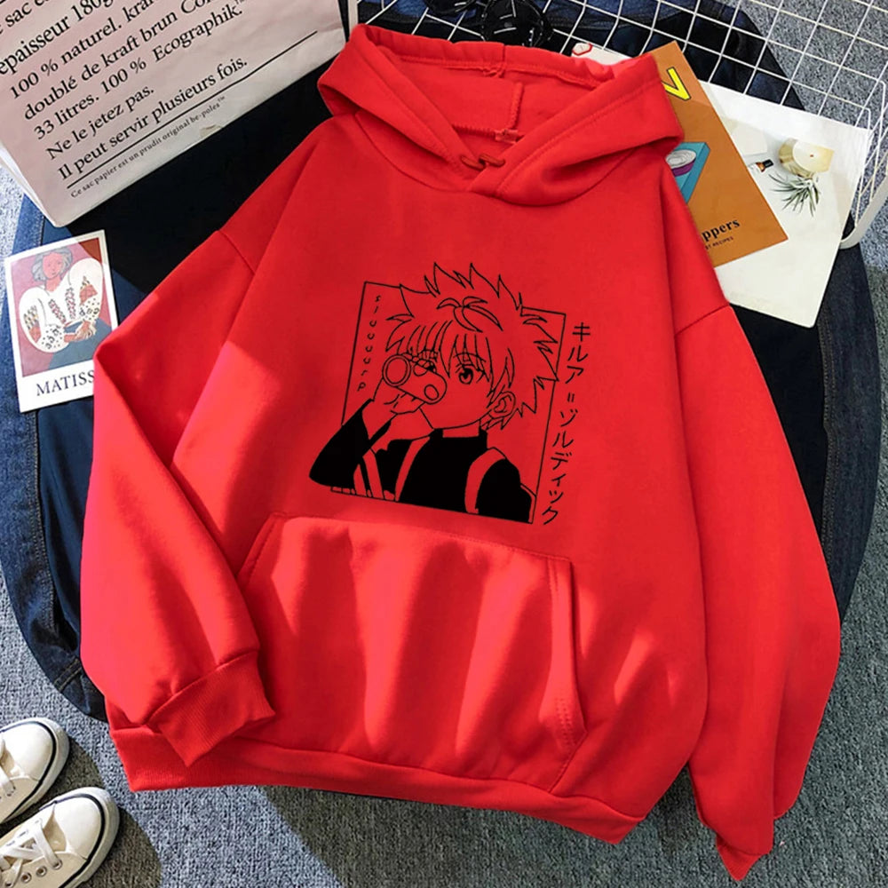 Hunter X Hunter  Anime Hoodie for Men Women Kurapika Manga Sweatshirts Fleece Autumn Winter Gothic Harajuku Hooded Pullover