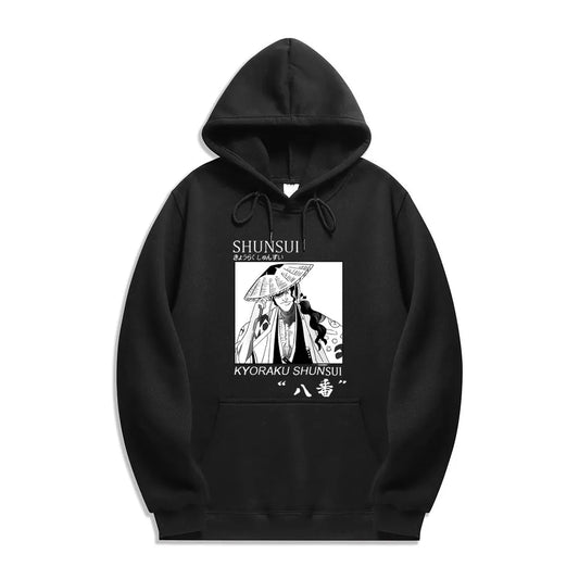 Japan Anime Bleach Kyoraku Shunsui Kawaii Printed Men Women Hoodies Fashion Cartoon Casual Sweatshirt Harajuku Male Streetwear