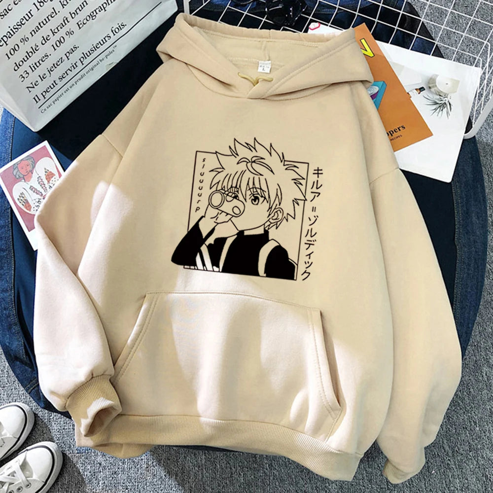 Hunter X Hunter  Anime Hoodie for Men Women Kurapika Manga Sweatshirts Fleece Autumn Winter Gothic Harajuku Hooded Pullover