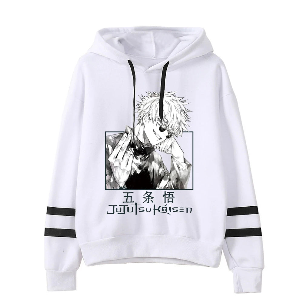 Jujutsu Kaisen Anime Hoodie for Men Women Gojou Satoru Print Hooded Pullovers Harajuku Manga Sweatshirts Fleece Autumn Winter