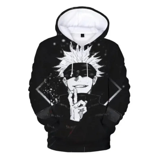 2024 Satoru Gojo 3D Print Men Hoodies Tops Autumn Long Sleeve Anime Hoodie Men Women Sweatshirt Oversized Streetwear Kids Hoodie