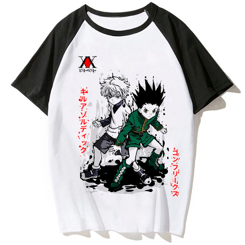 Killua Zoldyck t shirt women soft fabric Tee girl harajuku anime graphic clothes