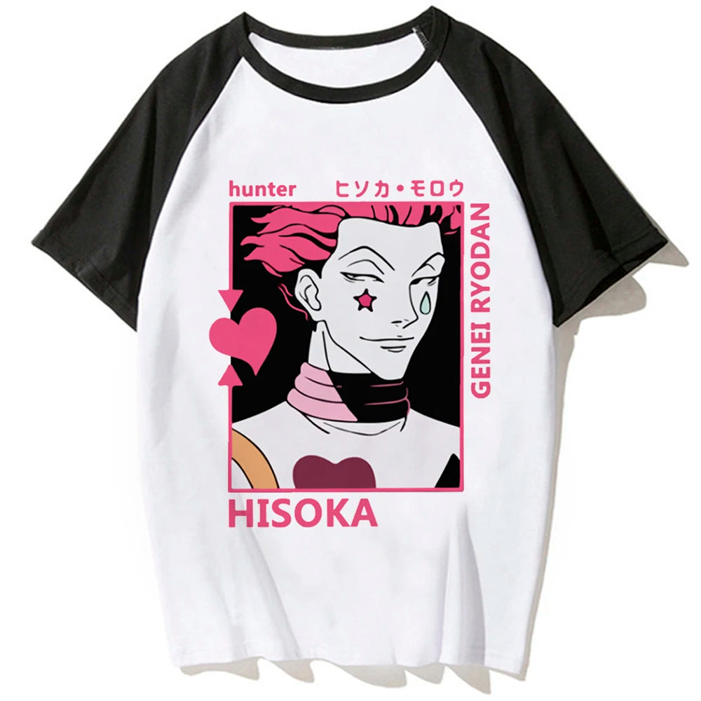 Killua Zoldyck t shirt women soft fabric Tee girl harajuku anime graphic clothes