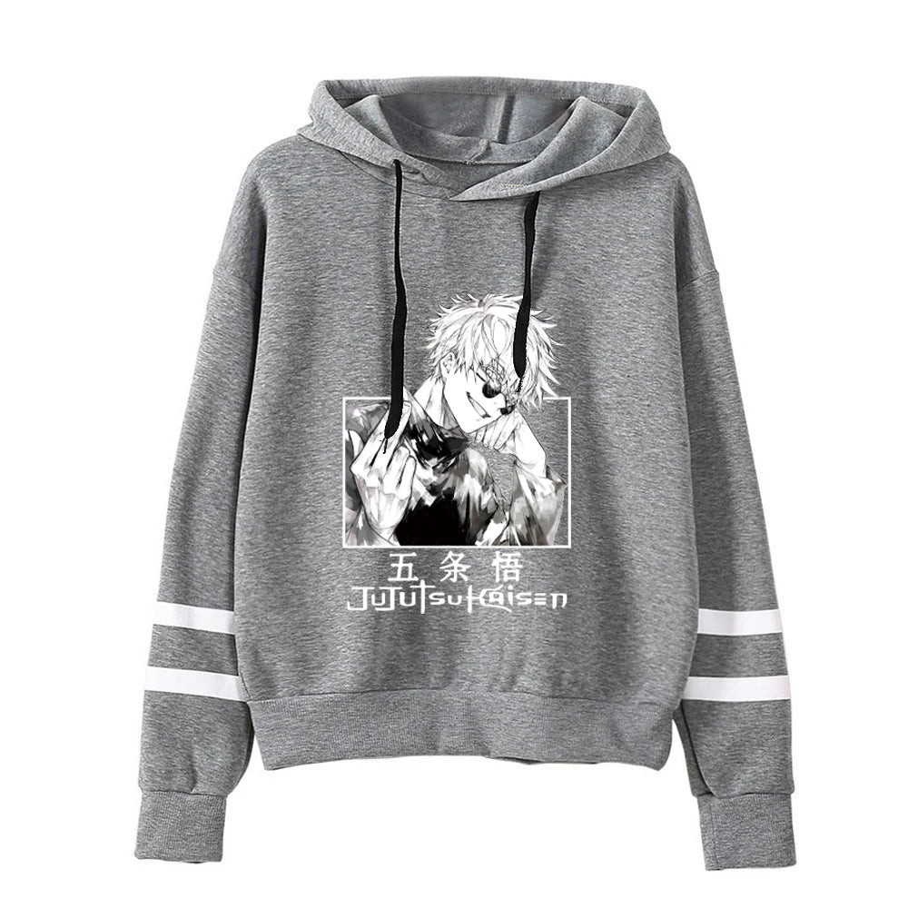 Jujutsu Kaisen Anime Hoodie for Men Women Gojou Satoru Print Hooded Pullovers Harajuku Manga Sweatshirts Fleece Autumn Winter