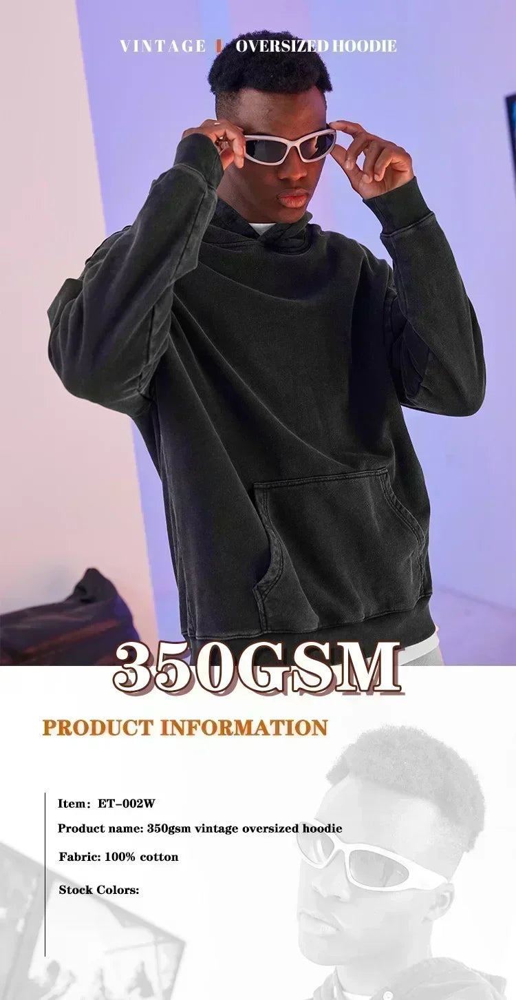 2024 autumn new hot death BLEACH Kurozaki high quality wash vintage to do old cotton hoodie men and women hoodies