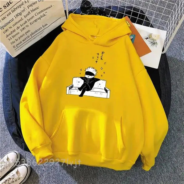 Jujutsu Kaisen Anime Hoodie Women Gojo Satoru Print 2024 Spring Aesthetic Sweatshirt Harajuku Streetwear Tops Dropshipping