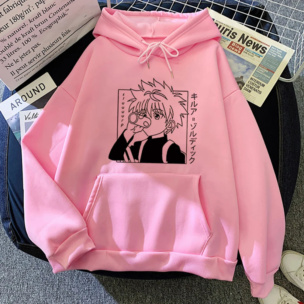 Hunter X Hunter  Anime Hoodie for Men Women Kurapika Manga Sweatshirts Fleece Autumn Winter Gothic Harajuku Hooded Pullover