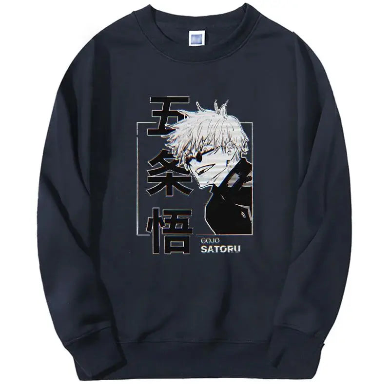 Jujutsu Kaisen Gojo Satoru Hoodie Fashion Designer Sweatshirts Japan Anime Pullover Long Sleeve Harajuku Pink Bigsize Streetwear